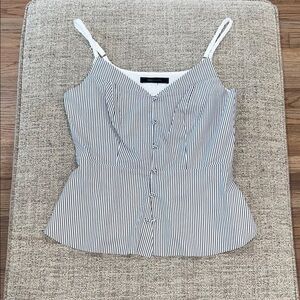 BCBGMaxAzria Black and White Striped Camisole